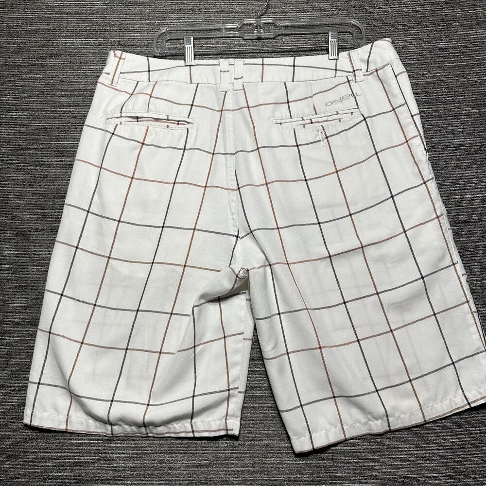 O'Neill Shorts Men's Size 36 White Plaid Casual Walking - Picture 9 of 13